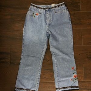 Bill Blass Embroidered Jeans
